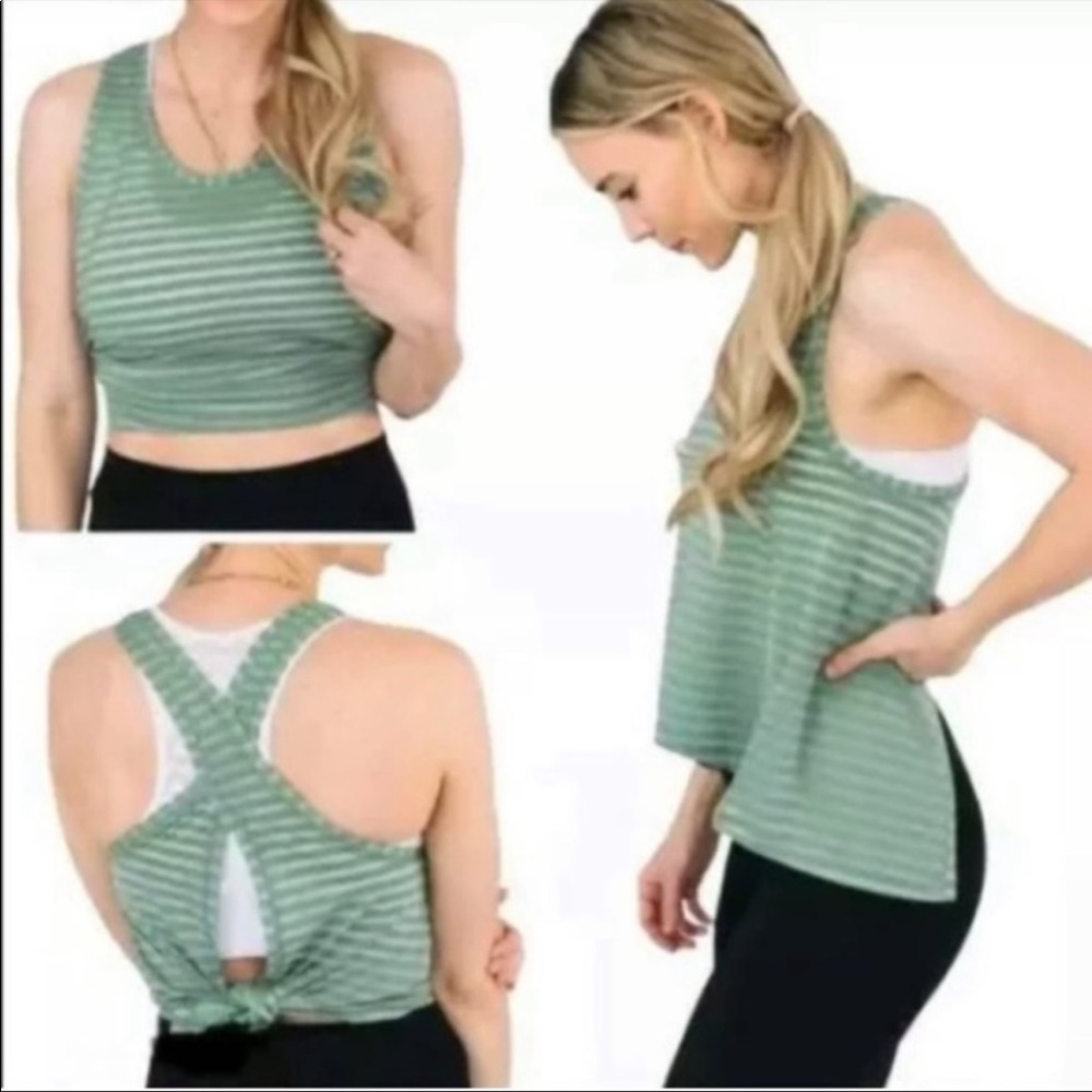 Zyia Active Nimbus Tank Green Small Activewear Workout
